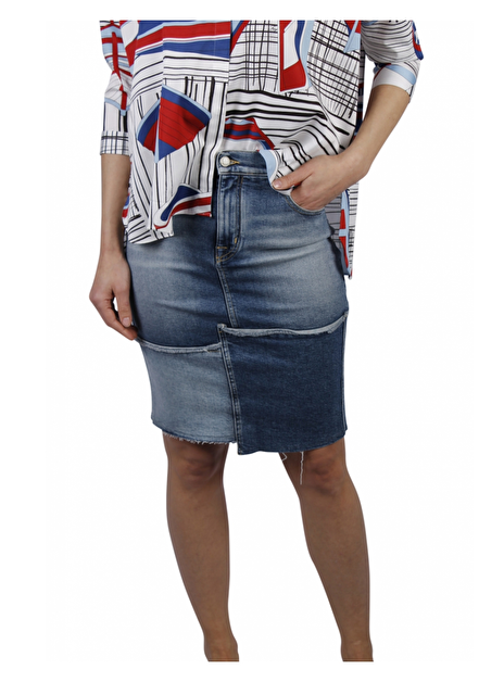 Rok jeans patchwork
