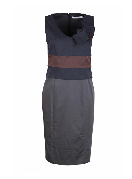 Jurk Rania gevouwen antracietgrijs, blauw, burgundy