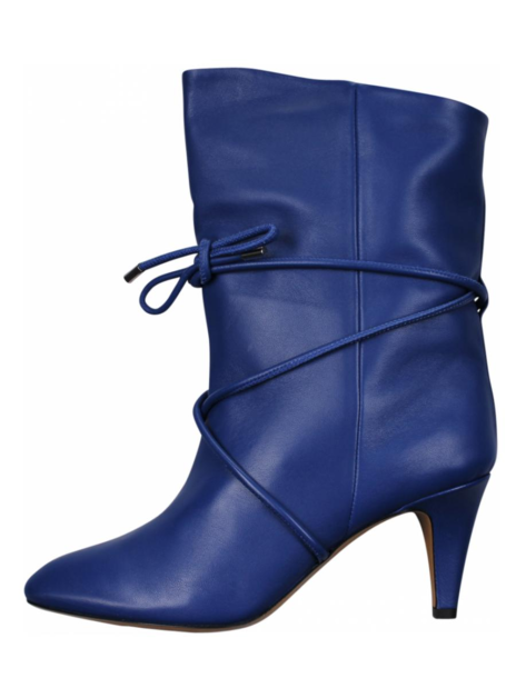 Enkellaars Lilda leder kobalt blauw