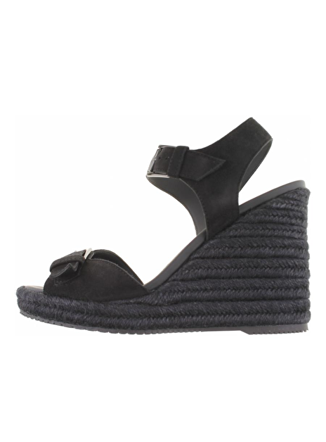 Sandalette wedge zwart
