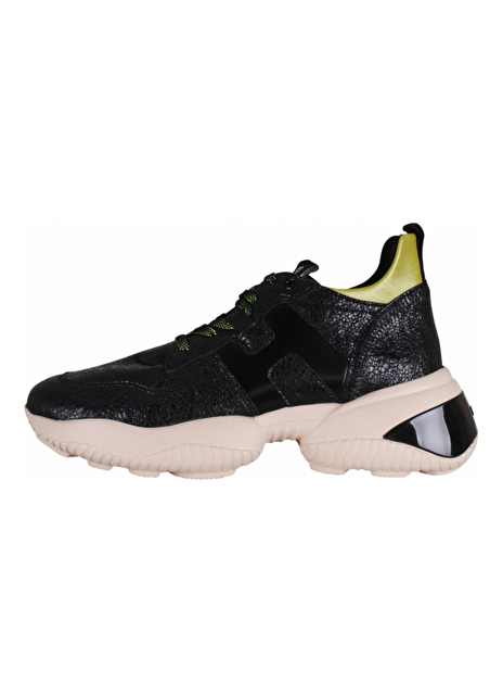 Sneaker Interaction zwart craquelé groen