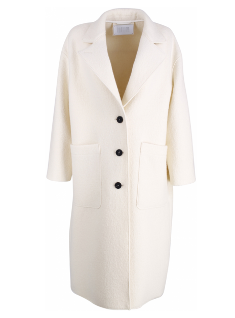 Jas boiled wool structuur offwhite