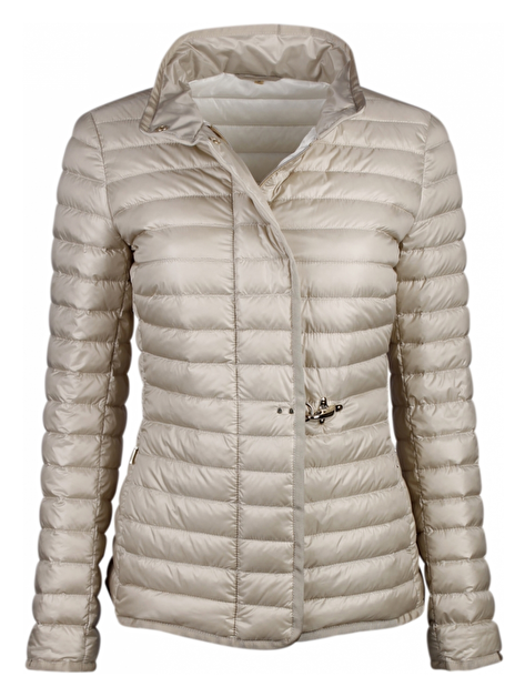 jack gestept beige met opstaande kraag