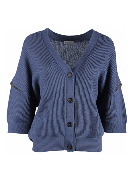 Vest jeans blauw glittersteentjes detail