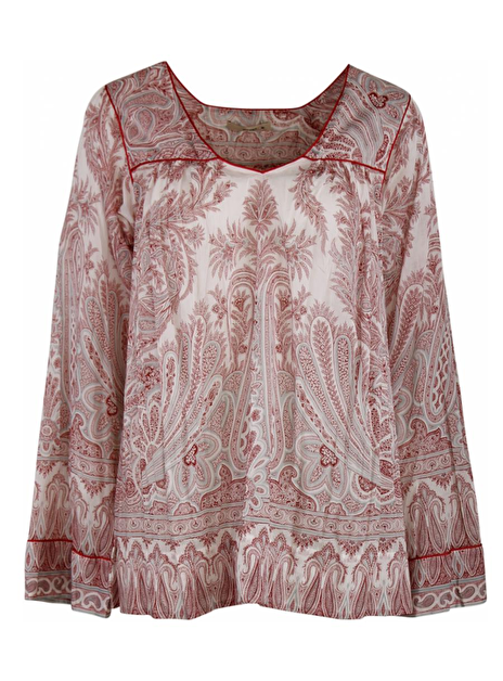 Blouse tuniek paisley dessin, rood