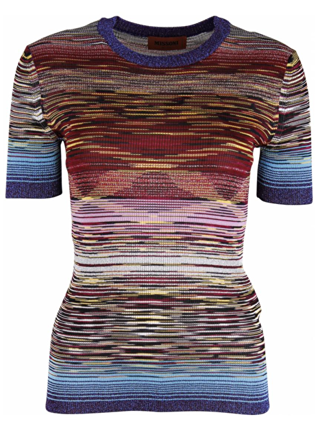 Shirt streep metallic multicolor