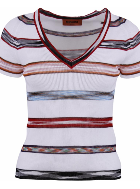 Pull korte mouw streep