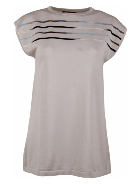 Top kiezel vier zwarte, blue strepen