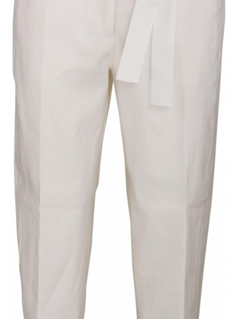 Pantalon linnen wit met goud glimmertje