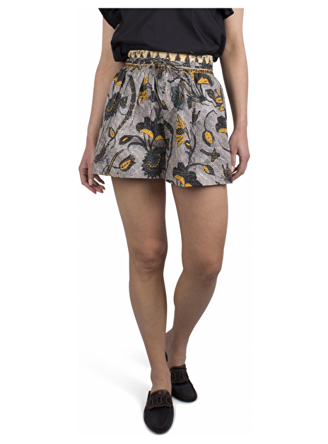 Short Rowan print groen geel