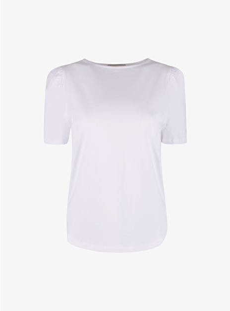 T shirt wit met pofmouw