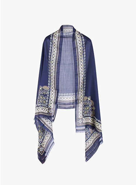 Shawl dessin rand marine