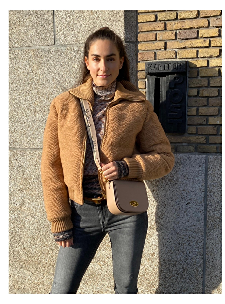 Jas bomber wave dessin camel