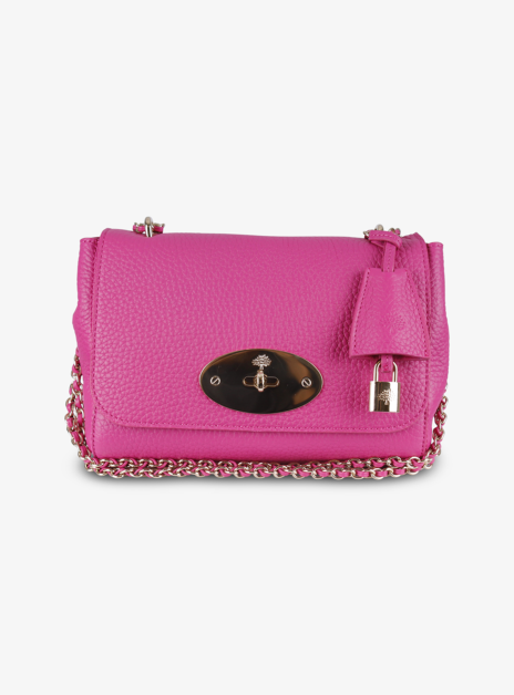 Lily bag leder mulberry pink