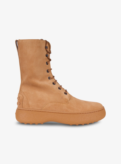 Veterlaars cognac suede met cognac zool