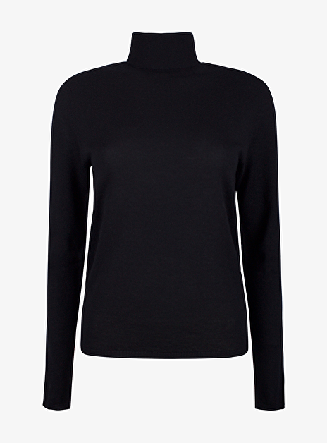 Pull Pockdale coll dun wol zwart