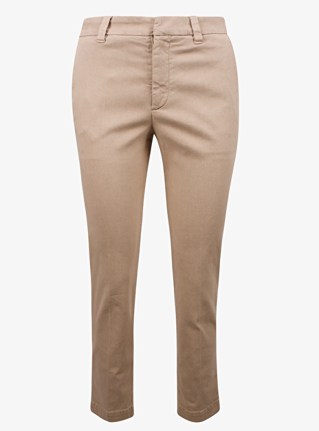 Pantalon katoen stretch camel