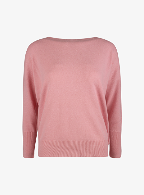 Pull boothals cashmere wol roze