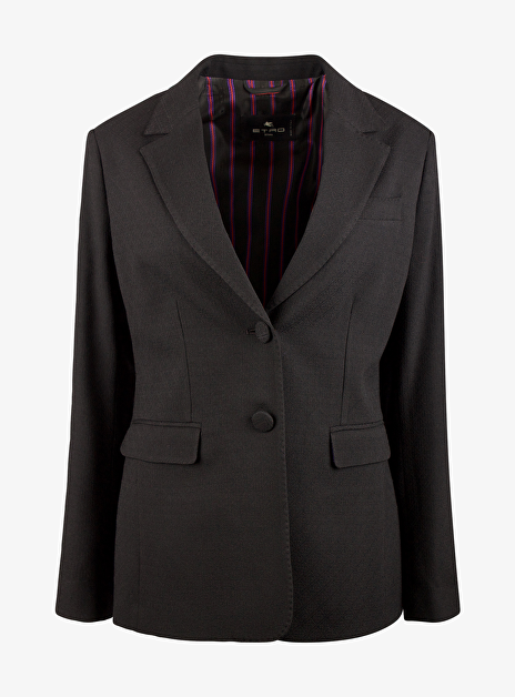 Blazer wol crepe zwart