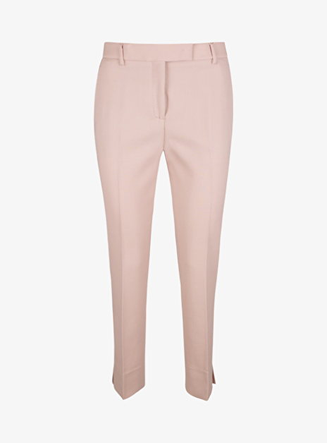 Pantalon wol stretch poederroze