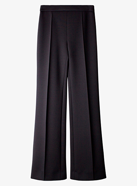 Vera pantalon bootleg crepe zwart