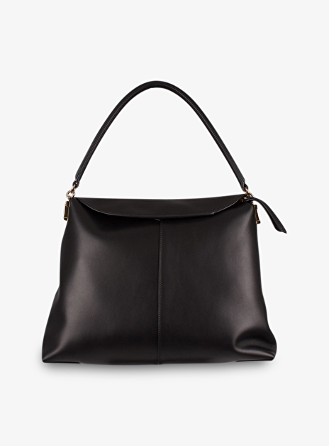 T Case schouder tas leder zwart