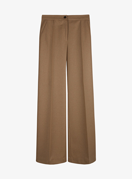 Pantalon wol camel