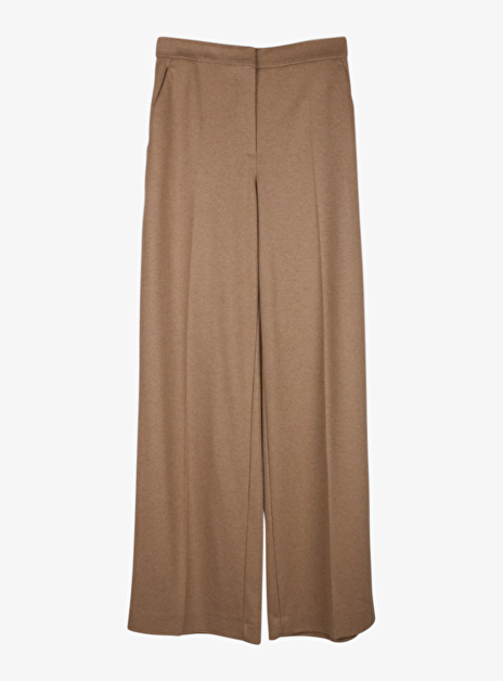 Pantalon wol jersey camel