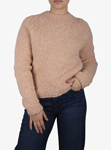 Pull nude tint boucle