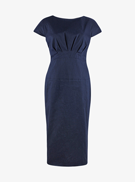 Jurk amy katoen linnen blauw