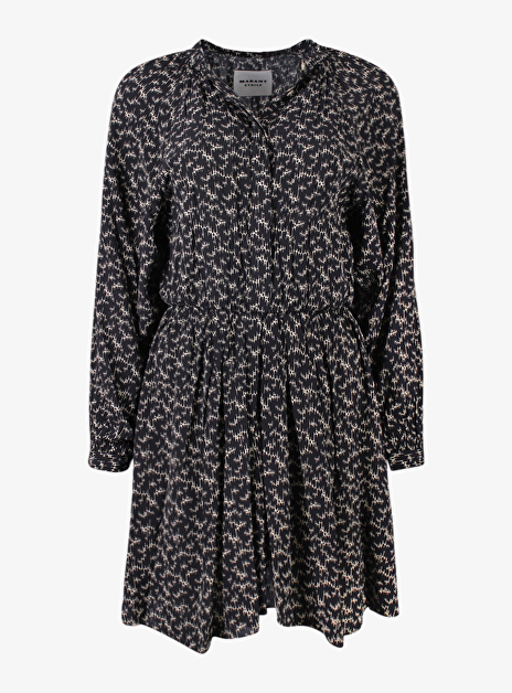 Jurk Amandine dessin zwart beige