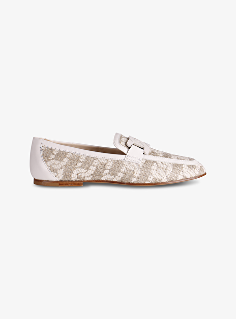 Loafer beige logo dessin offwhite beige