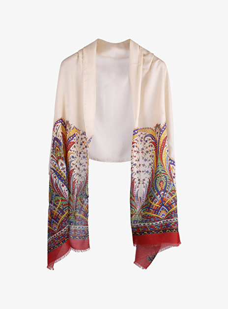 Shawl dessin nude multicolor terra