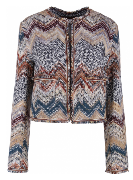 Blazer wave dessin vest camel multicolor