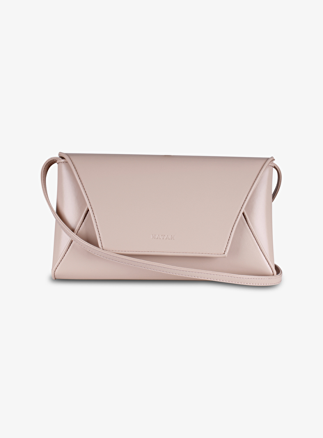 Tas Clutch leer nude