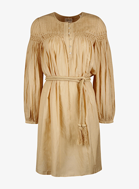 Mini jurk adeliani geel beige