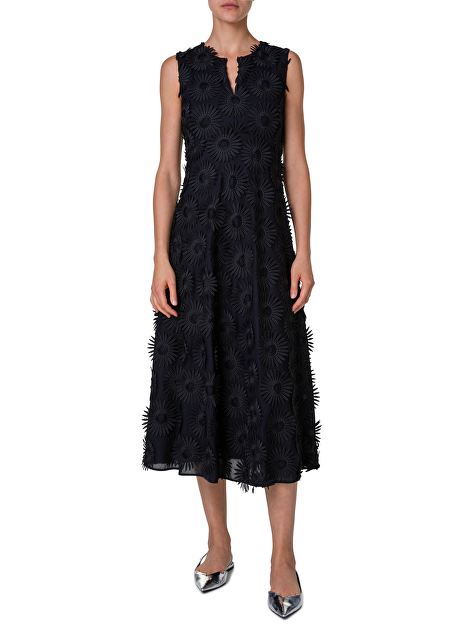 Jurk zwart met zonnebloemen