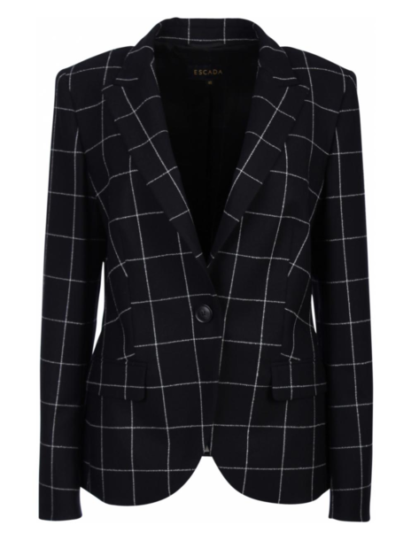blazer ruit zwart wit