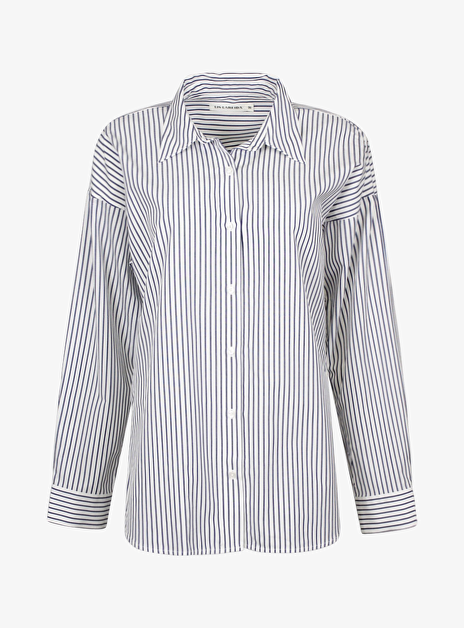 Blouse Zelda streep blauw wit