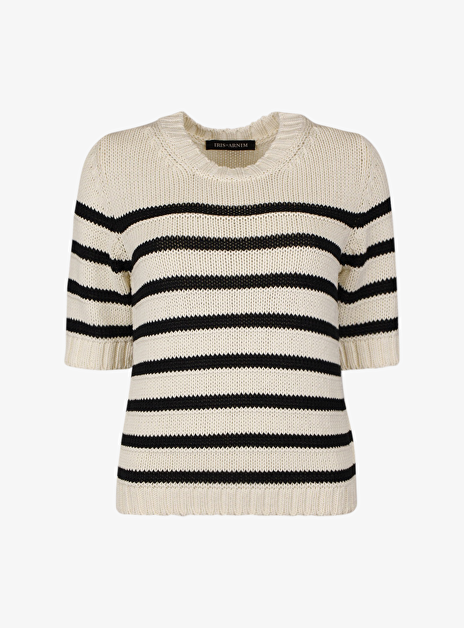 Pull pallas streep offwhite zwart
