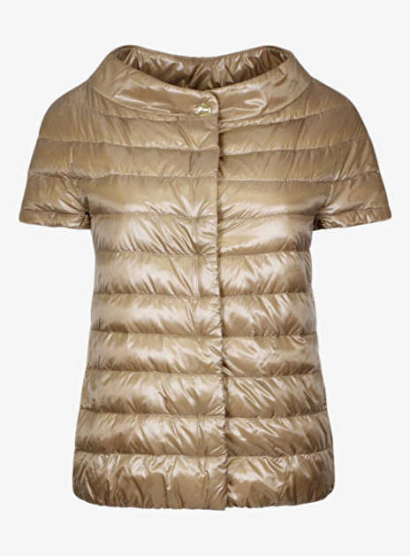 Bodywarmer gestept camel