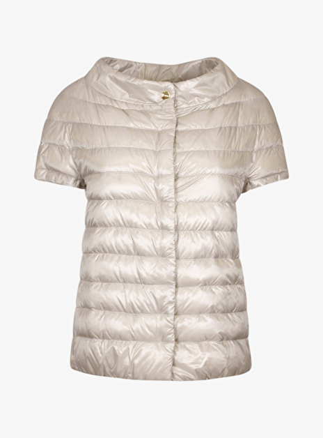Bodywarmer gestept taupe beige