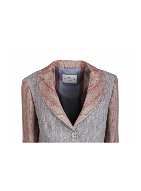 blazer paisley marmer rood, blauw
