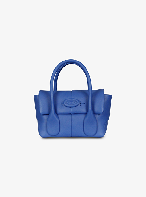 Di bag reverse flap mini leder kobalt blauw