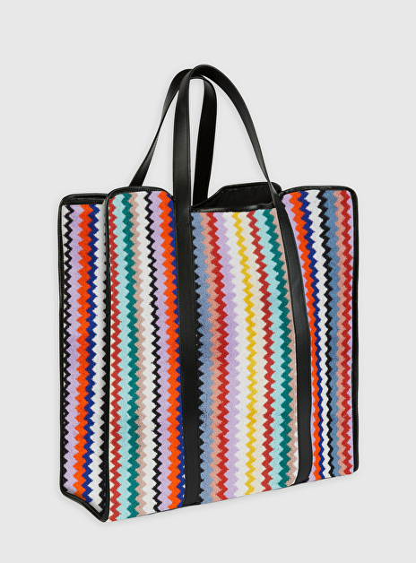 Riverbero strandtas multicolor zigzag