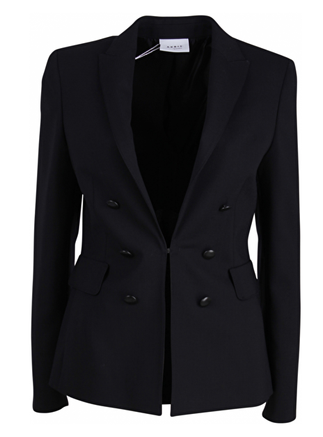 Broekpak wol structuur zwart