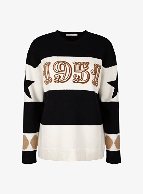 Pull dirce streep zwart creme 1954 logo camel