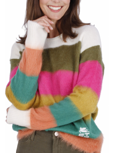 Pull mohair streep multi