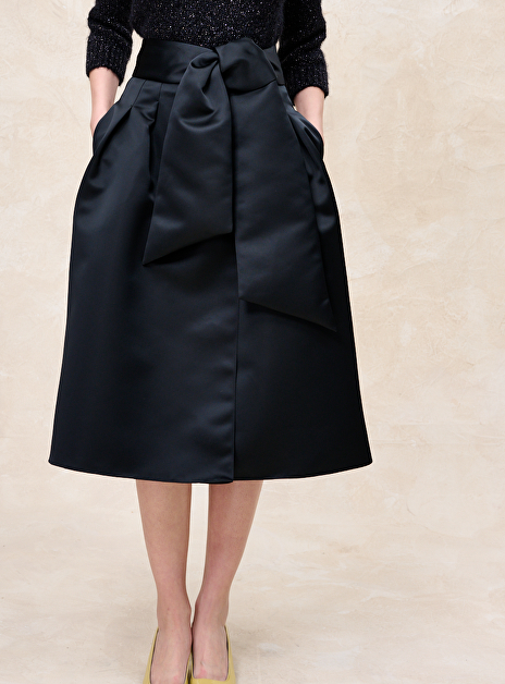 Rok brial glanzend zwart