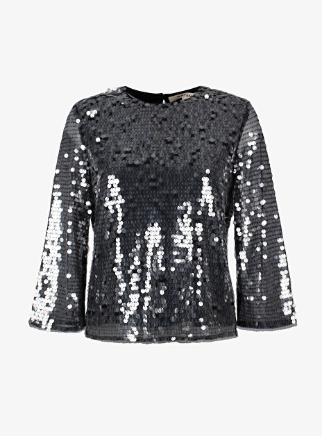 Top brume zwart pailletten